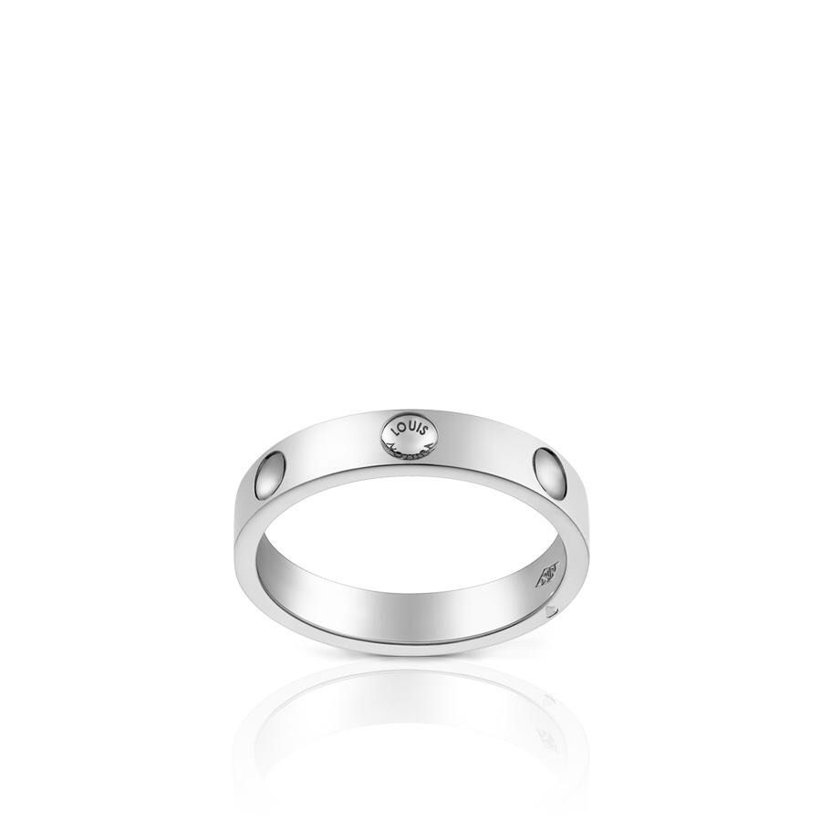 Louis Vuitton Empreinte Ring, White Gold and Diamonds Grey. Size 51