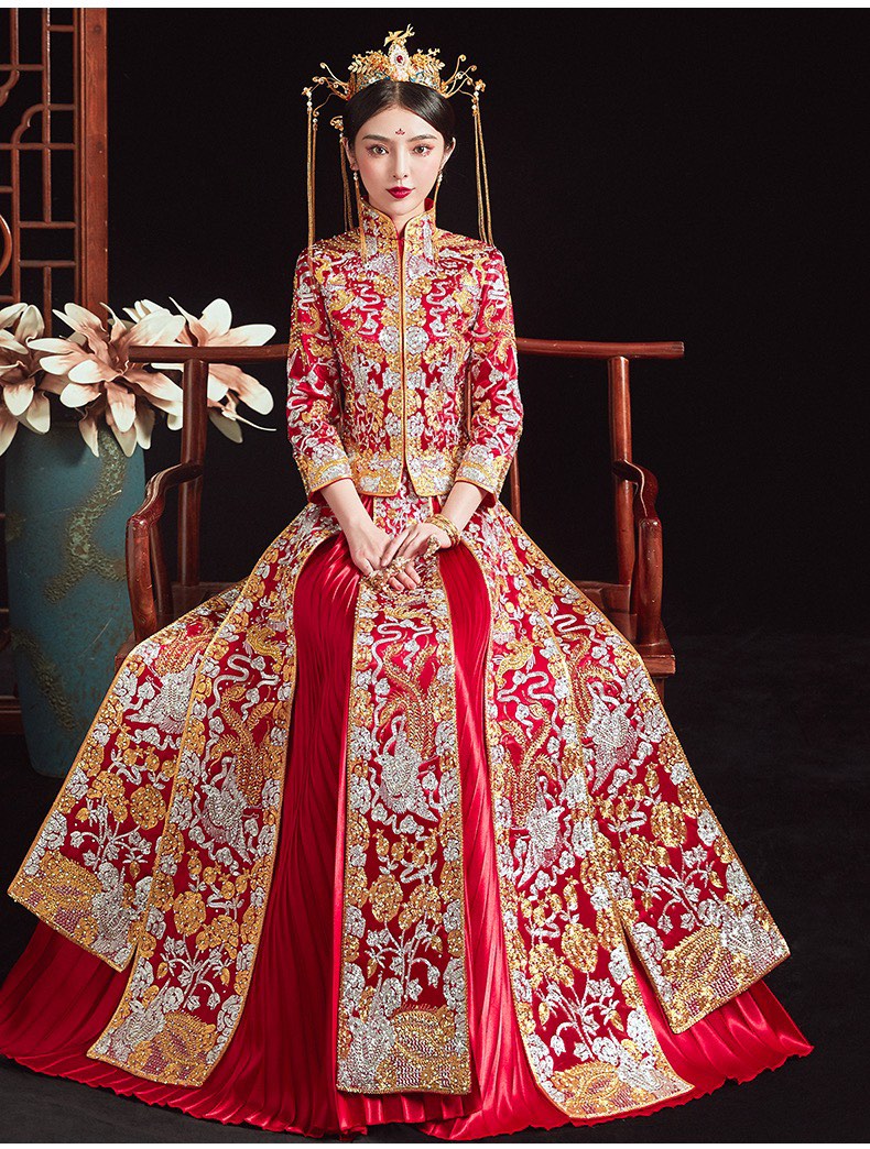 Chinese style wedding dress top