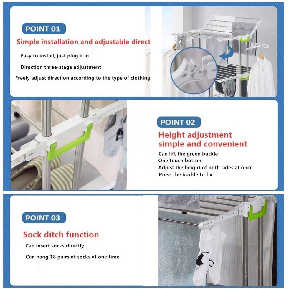 Clothes Rack Korean Multilayer clothes drying rack for laundry