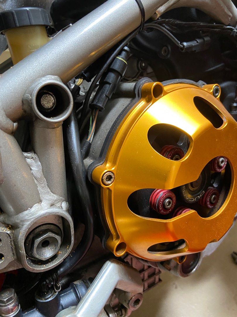 Clutch Cover Ducati Open CNC gold, Motorcycles, Motorcycle Accessories