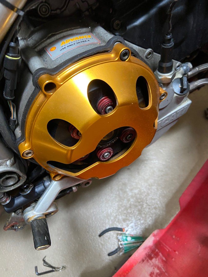 Clutch Cover Ducati Open CNC gold, Motorcycles, Motorcycle Accessories