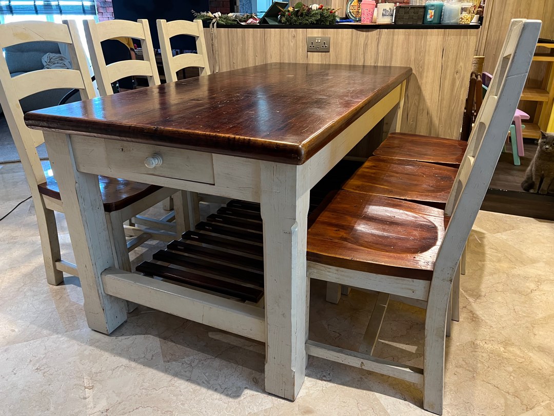 Country Teak Dining Set