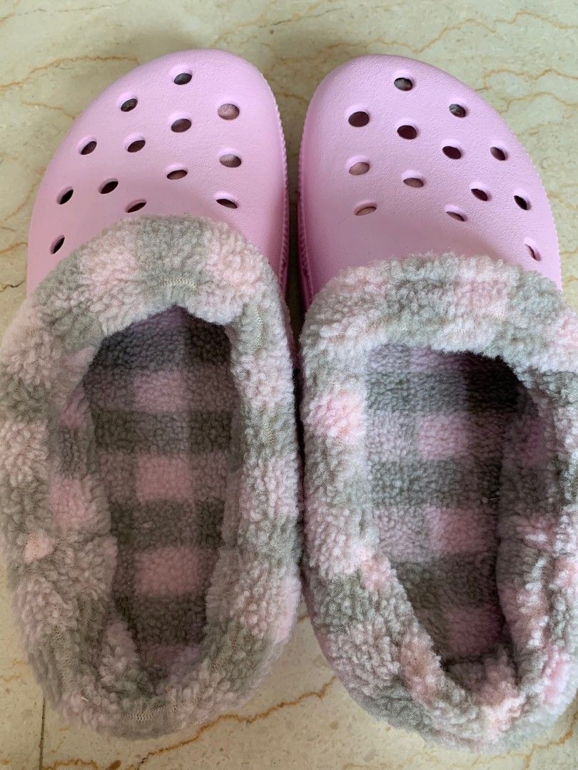 Fuzzy winter crocs shop