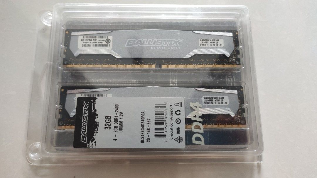 Crucial Ballistic DDR4 32GB RAM Kit, Computers & Tech, Parts ...