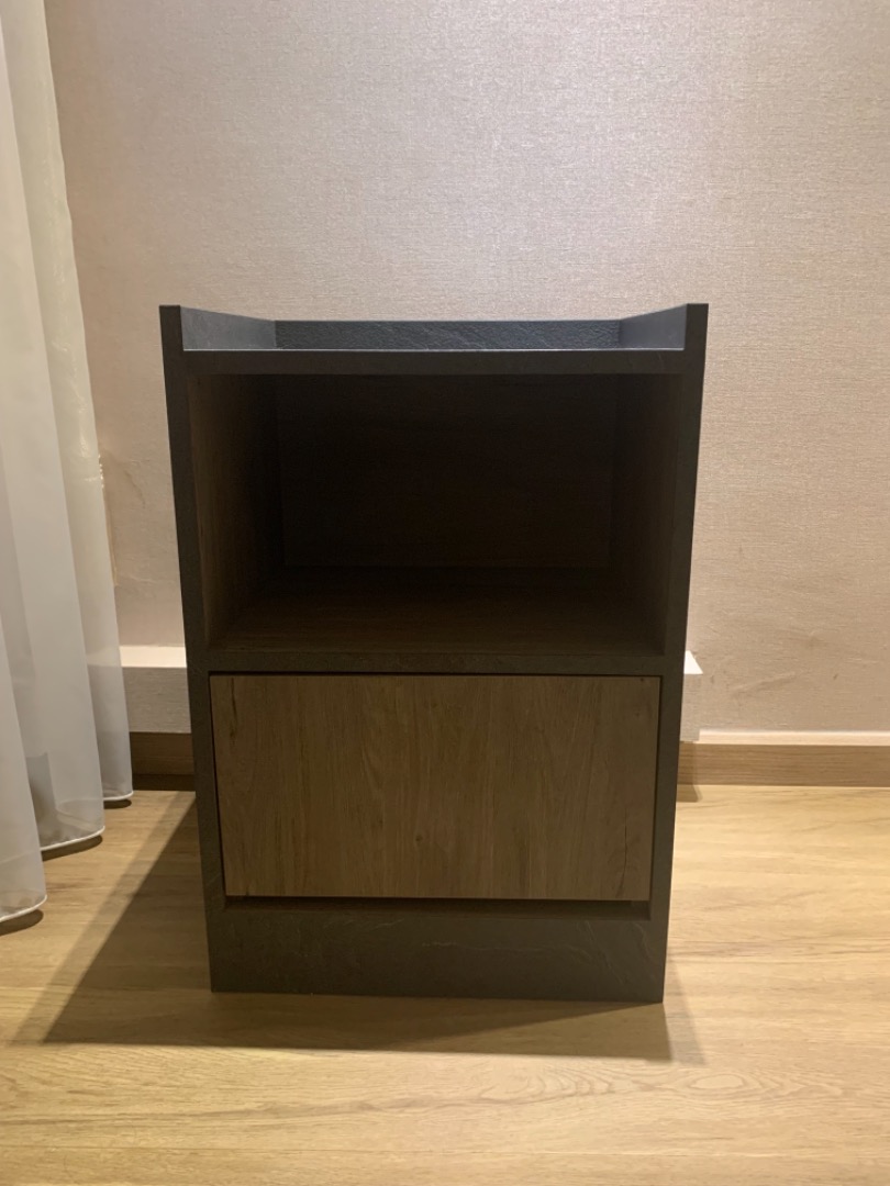 Custom made high quality bedside table with drawer, Furniture & Home
