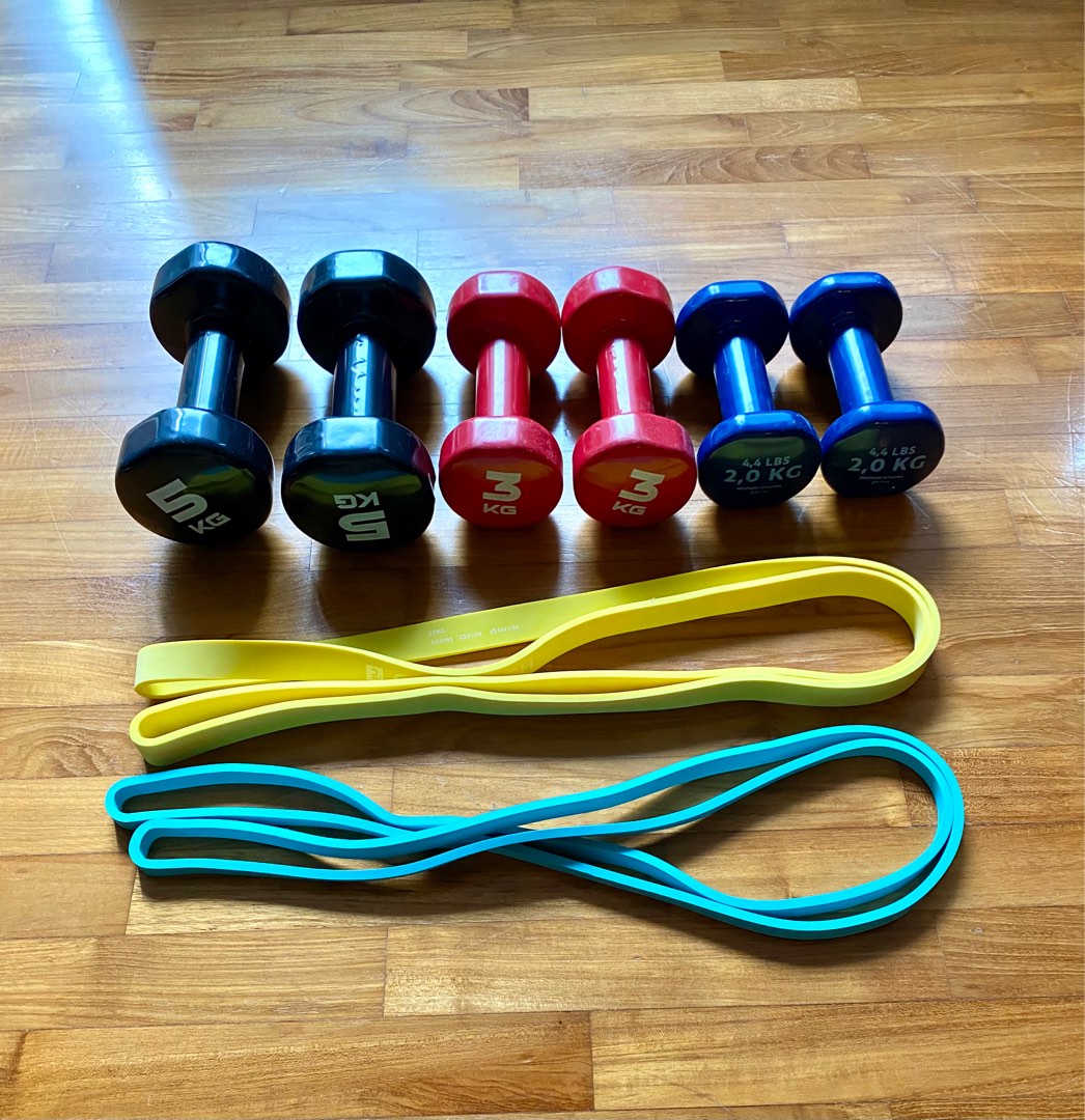Dumbbells & Thick Mats, Sports Equipment, Exercise & Fitness, Weights