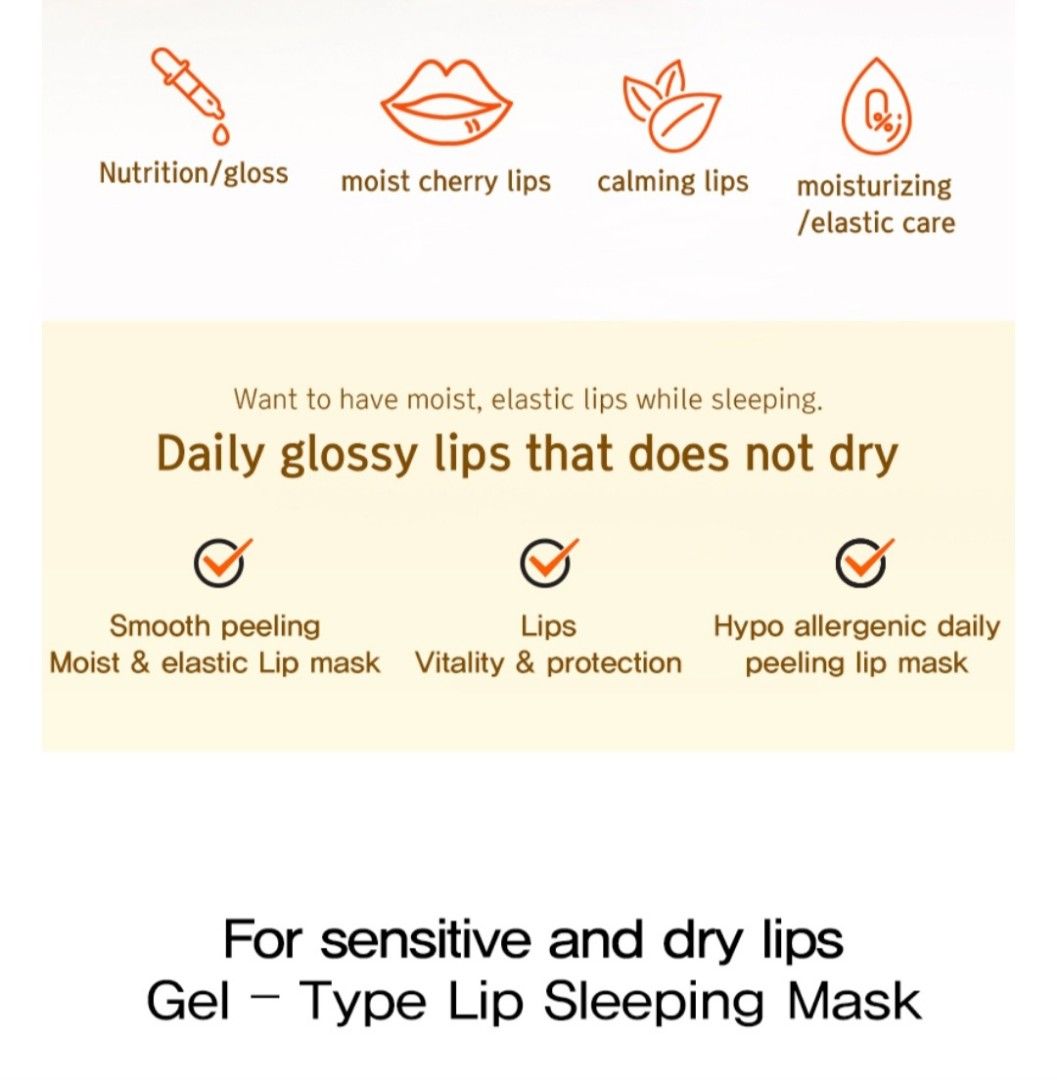 EyeNLip Beauty Collagen Luster Lip Sleeping Mask 15g (Made in Korea ...