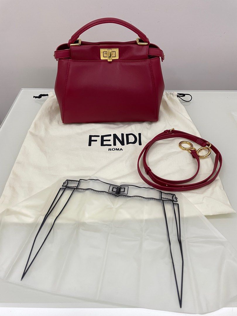 Fendi Peekaboo Mini Red Carousell