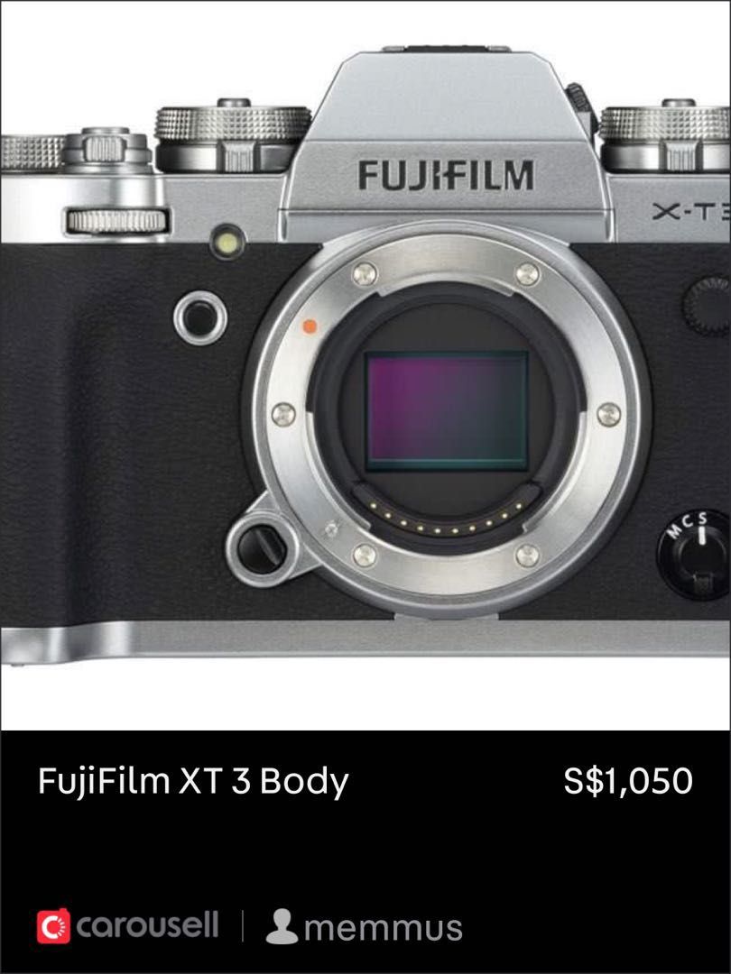 FujiFilm XT3 Body only Shutter count only 441, Photography, Cameras on