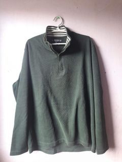 G2000 Men Half Zip Green Sweater