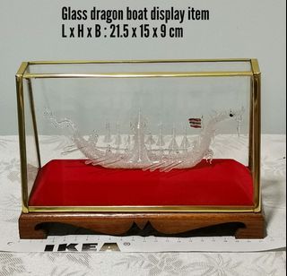 Glass Dragon Boat Display