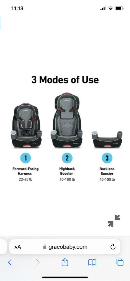 Graco Nautilus 65 3in1 car seat, Babies & Kids, Going Out, Car Seats