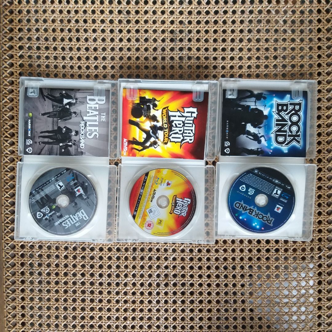Lot 4 Jeux Guitar Hero + Rock Band PS3 – Complets Et Testés