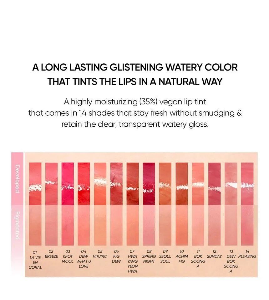 HIPJIRO AMUSE DEW TINT VEGAN LIP TINT, Beauty & Personal Care, Face