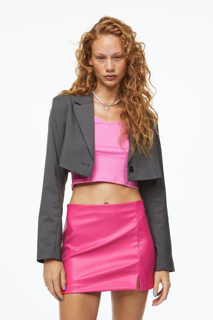 H M Hot Pink Mini Skirt Women s Fashion Bottoms Skirts on Carousell