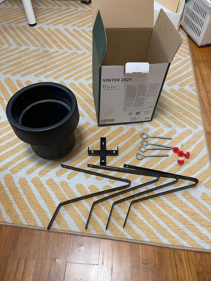 IKEA Christmas Tree Stand Black Vinter 2021, Furniture & Home Living