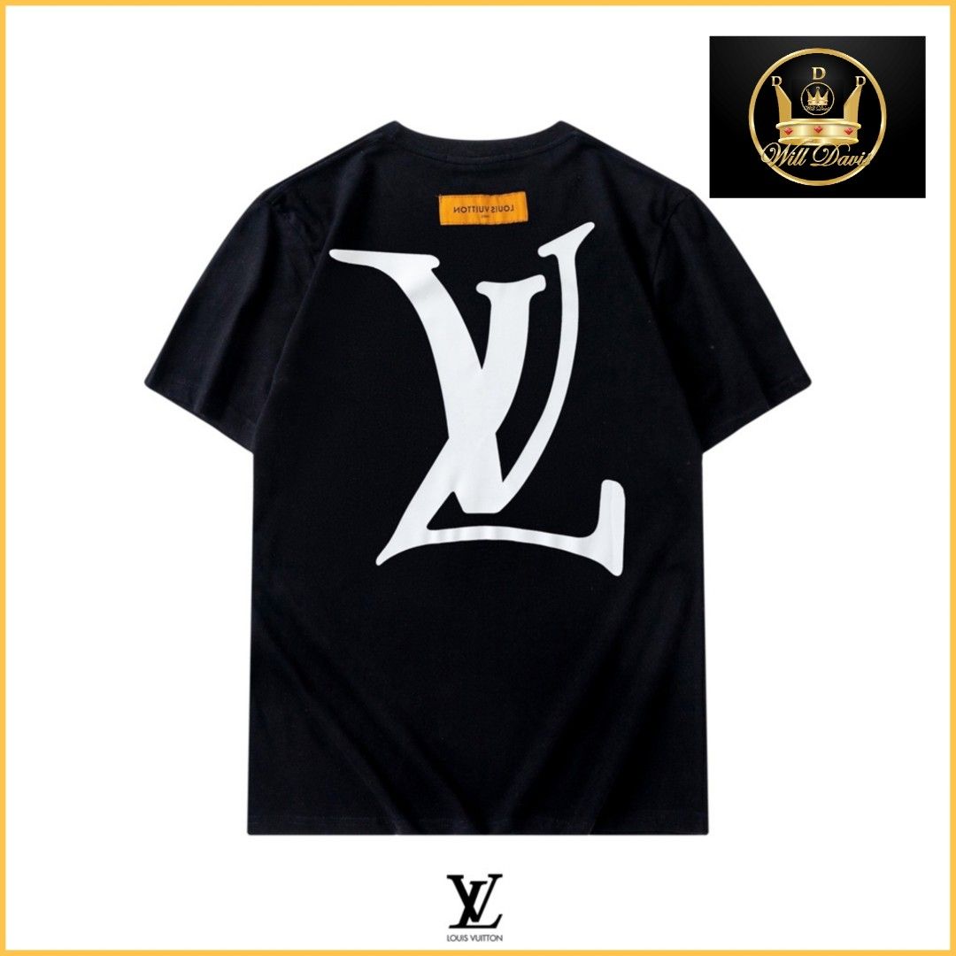 Louis Vuitton LV Printed Imported Premium Tshirt Black