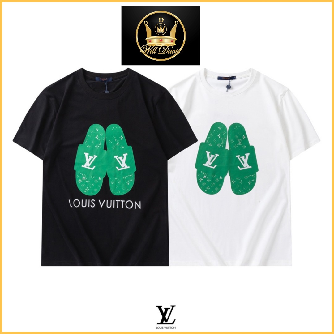 Cheap Sandals Louis Vuitton Green T Shirt, Louis Vuitton T Shirt