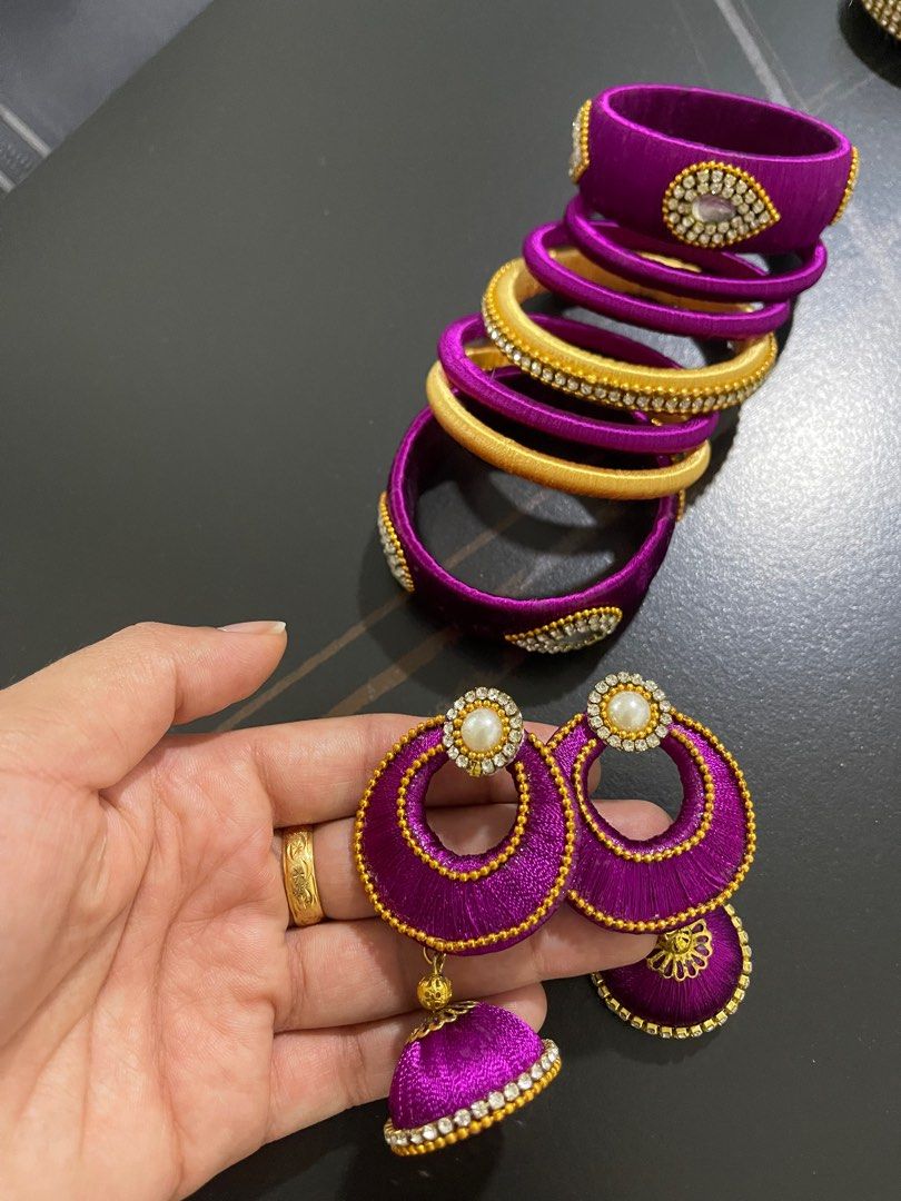Purple indian clearance bangles