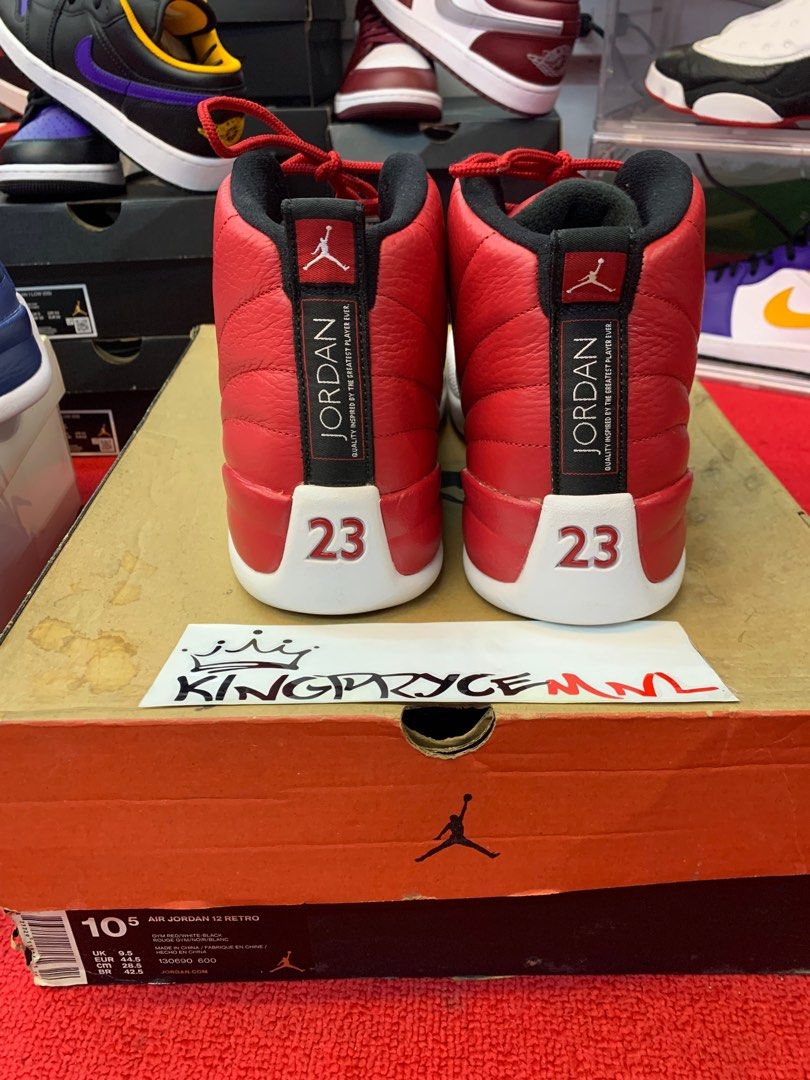 Fake jordan 12 red hot sale