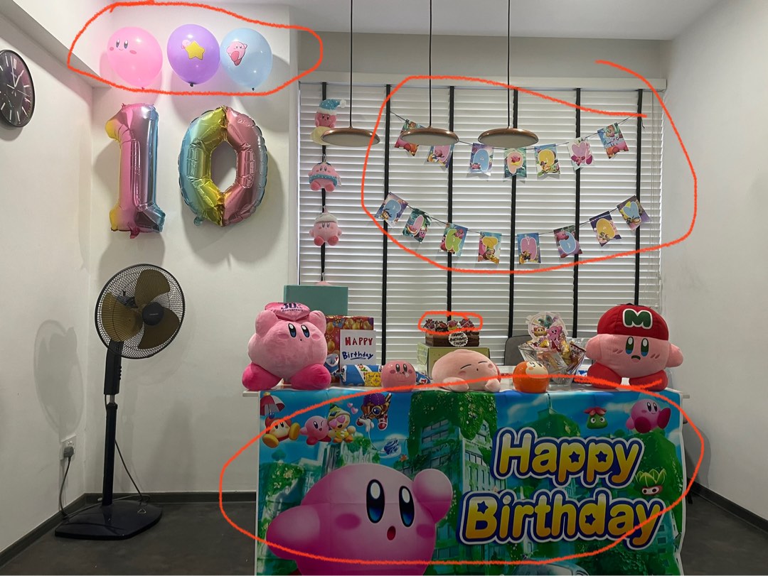 Kirby birthday party, Hobbies & Toys, Stationery & Craft, Occasions