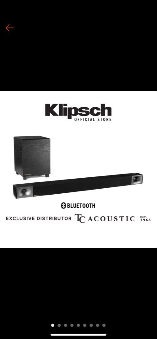 Klipsch Cinema 400 Soundbar with Wireless Subwoofer for TV [Home