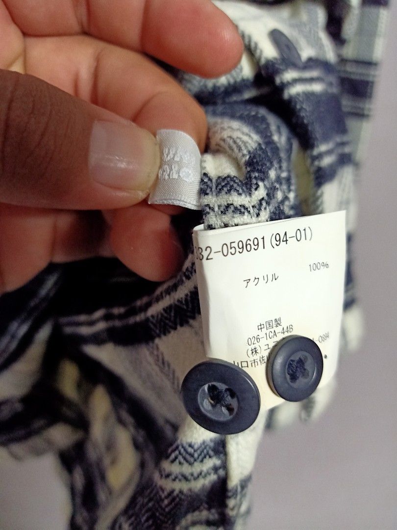 KM Japan Garment X Uniqlo Flannel shirt, Men's Fashion, Tops & Sets