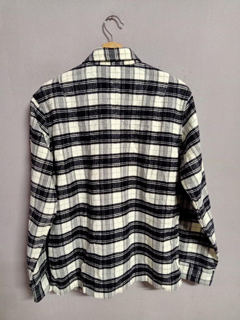 KM Japan Garment X Uniqlo Flannel shirt, Men's Fashion, Tops & Sets
