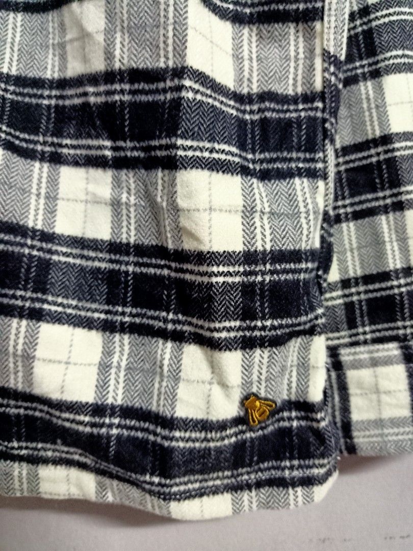 KM Japan Garment X Uniqlo Flannel shirt, Men's Fashion, Tops & Sets