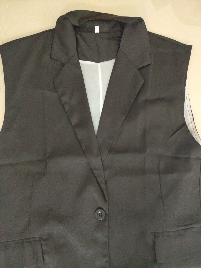Korean Style Fashion No Sleeve Blazer Coat Men s Fashion Coats