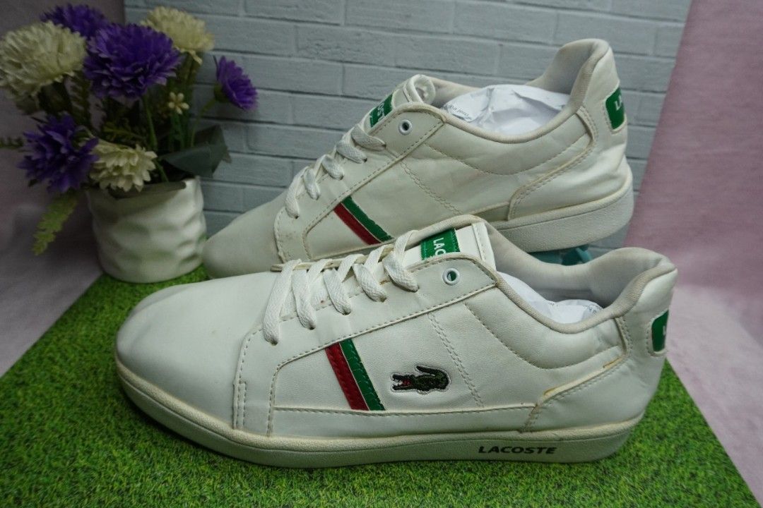 Lacoste Europa TCL White Green Red Size 45 Insole 29 cm