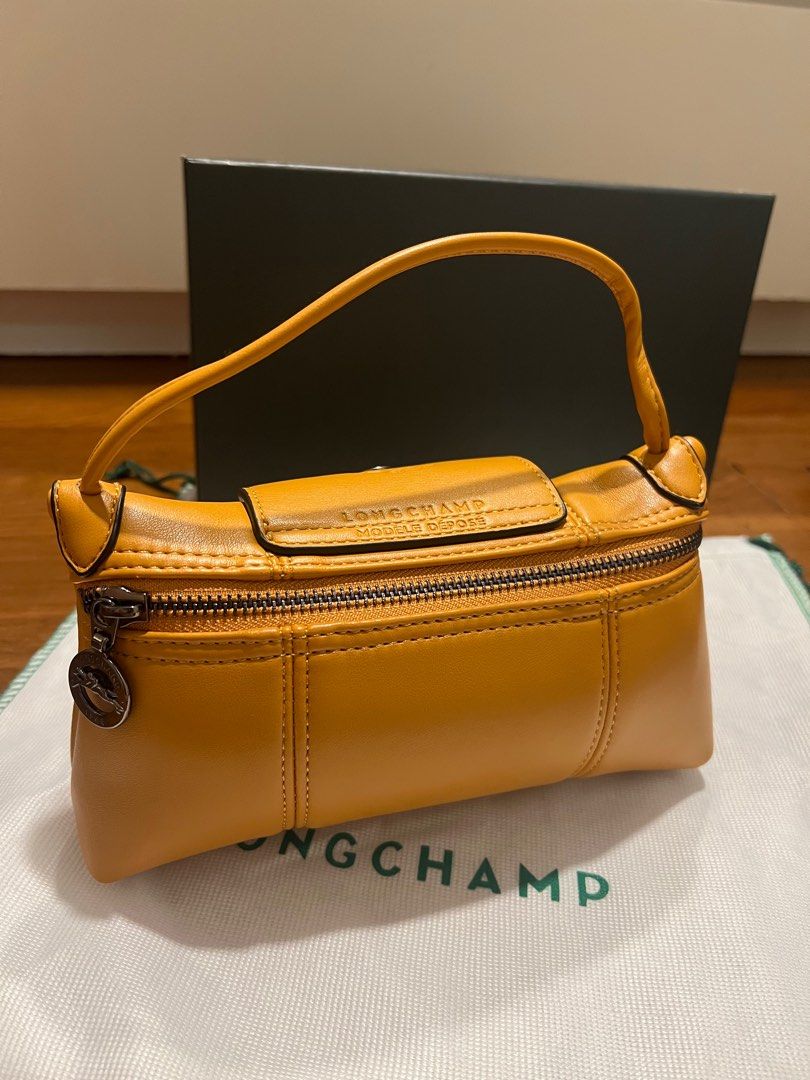 Le Pliage Cuir Crossbody Bag (Honey Yellow), Luxury, Bags & Wallets on