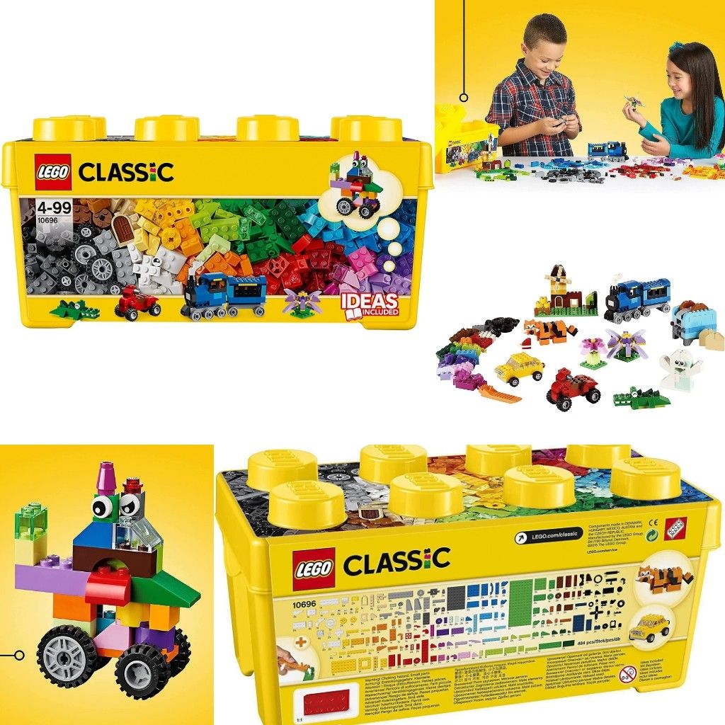 LEGO Classic Medium Creative 484 Pieces Brick Box Building Set - 10696