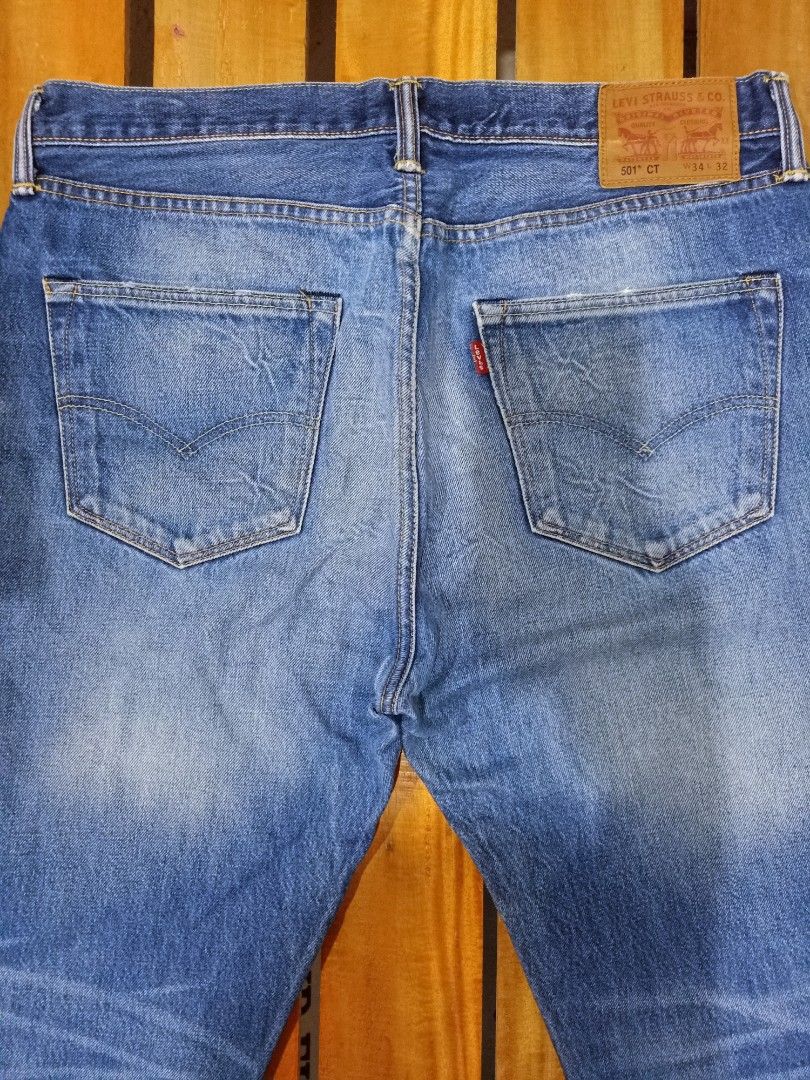 Levi’s 501 Shrink to Fit Brown White Oak Cone Denim Jeans Sz 42/30
