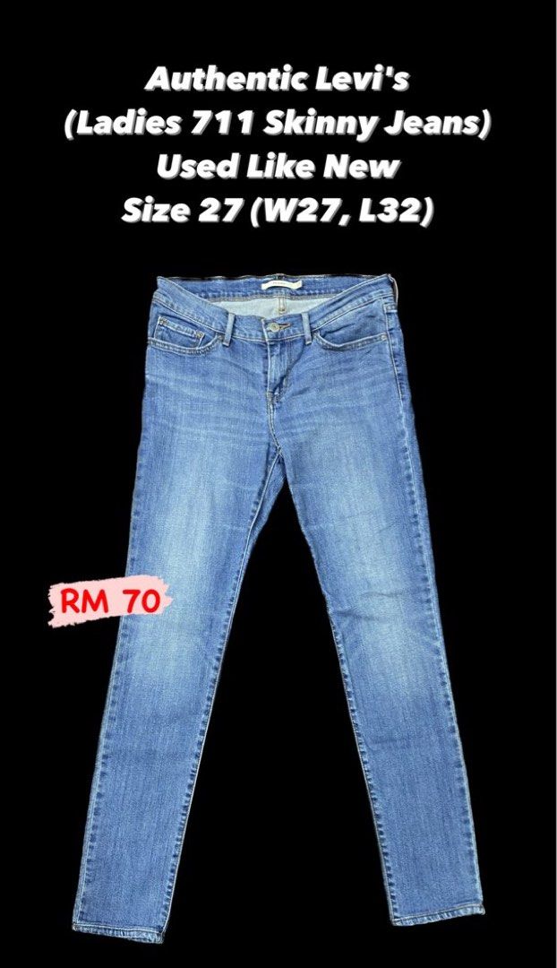 Levi's Women 711 Skinny Jeans Size 27, Women's Fashion, Bottoms, Jeans &  Leggings on Carousell