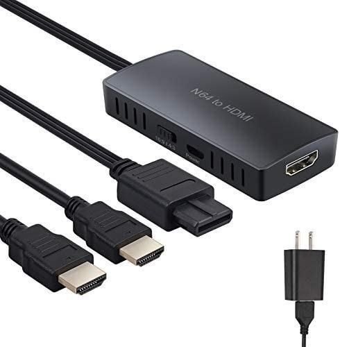 LiNKFOR Convertidor N64 a HDMI con cable HDMI de 3.0 ft para N64