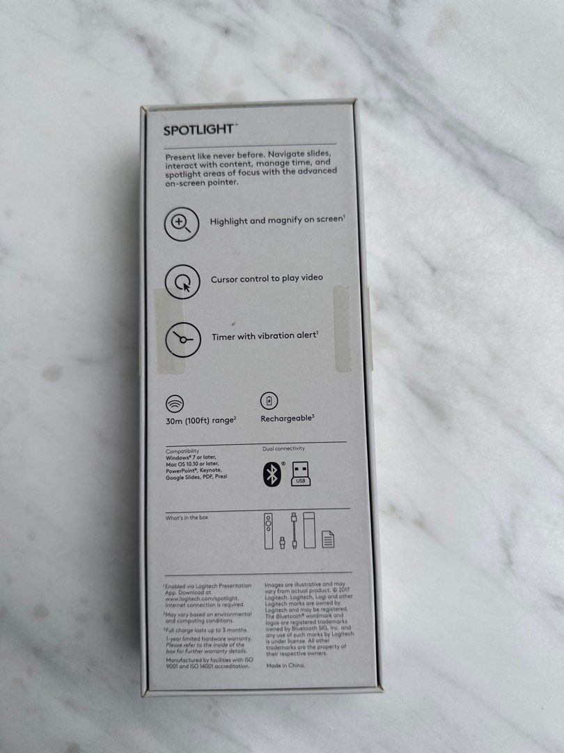 subtel Cable USB datos 1m compatible con Logitech Spotlight Presenter