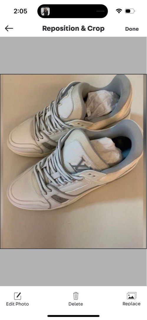 Trainers Louis Vuitton White size 42 EU in Suede - 32665715