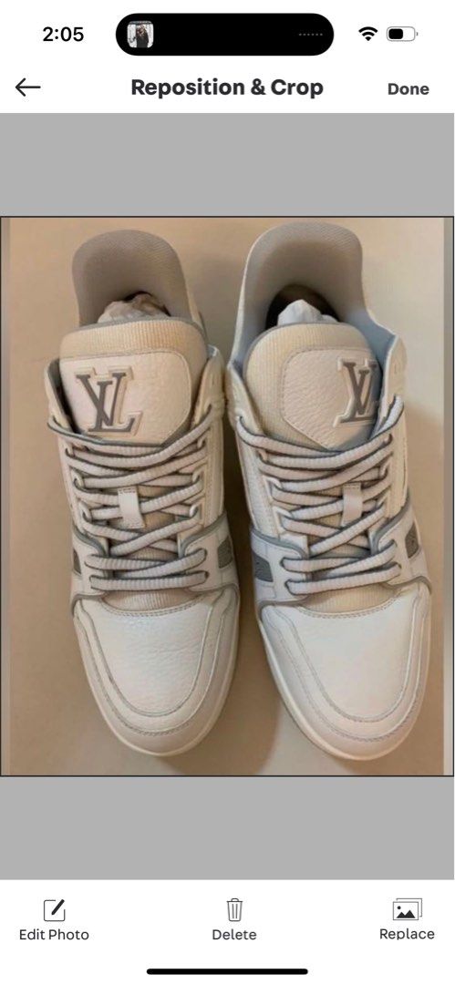 Trainers Louis Vuitton White size 42 EU in Suede - 32665715