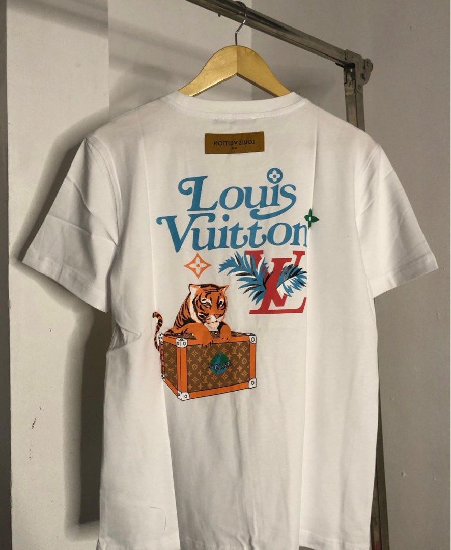 LV Louis Vuitton Tiger Tee Shirt, Luxury, Apparel on Carousell