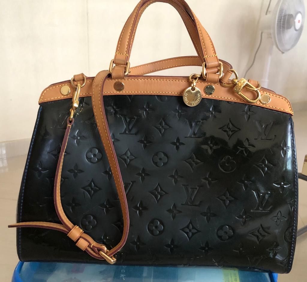 Louis Vuitton Grand Bleu Monogram Vernis Brea MM - Preloved LV Bags