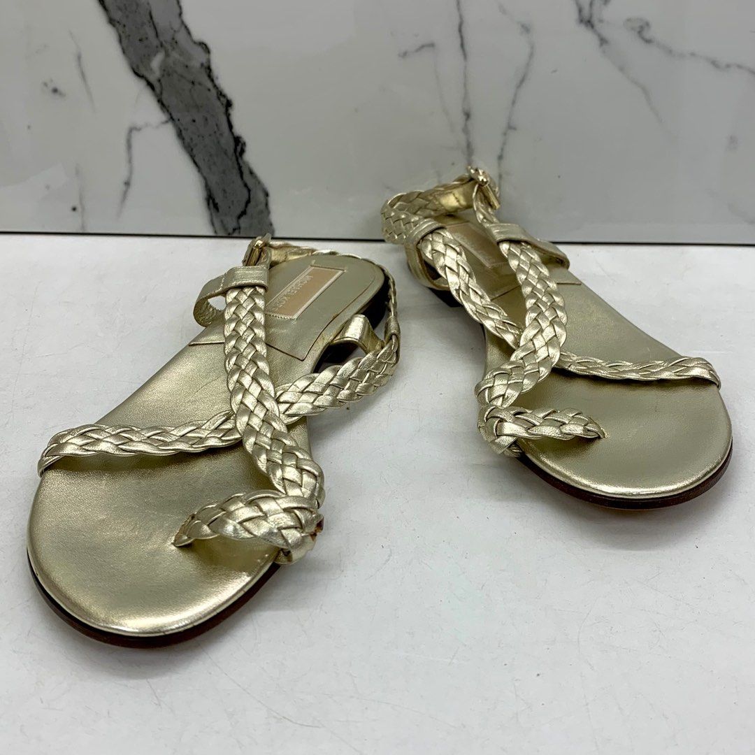 Gold michael new arrivals kors sandals