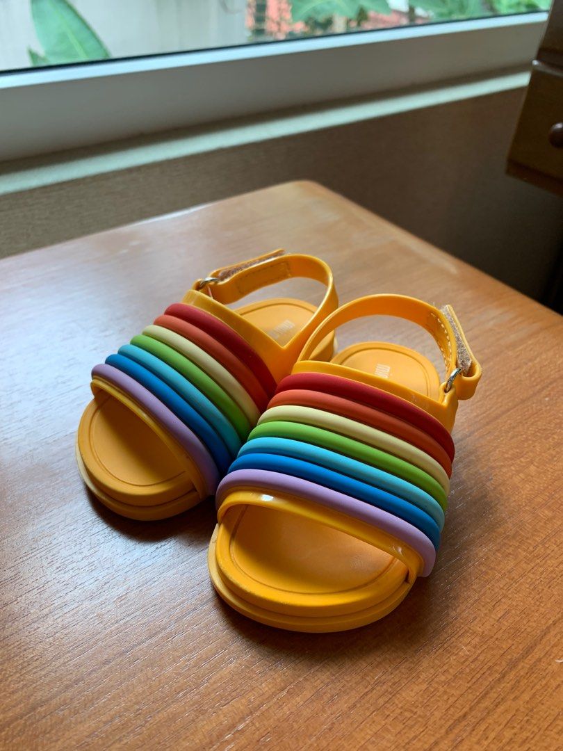 Mini melissa top beach slide rainbow
