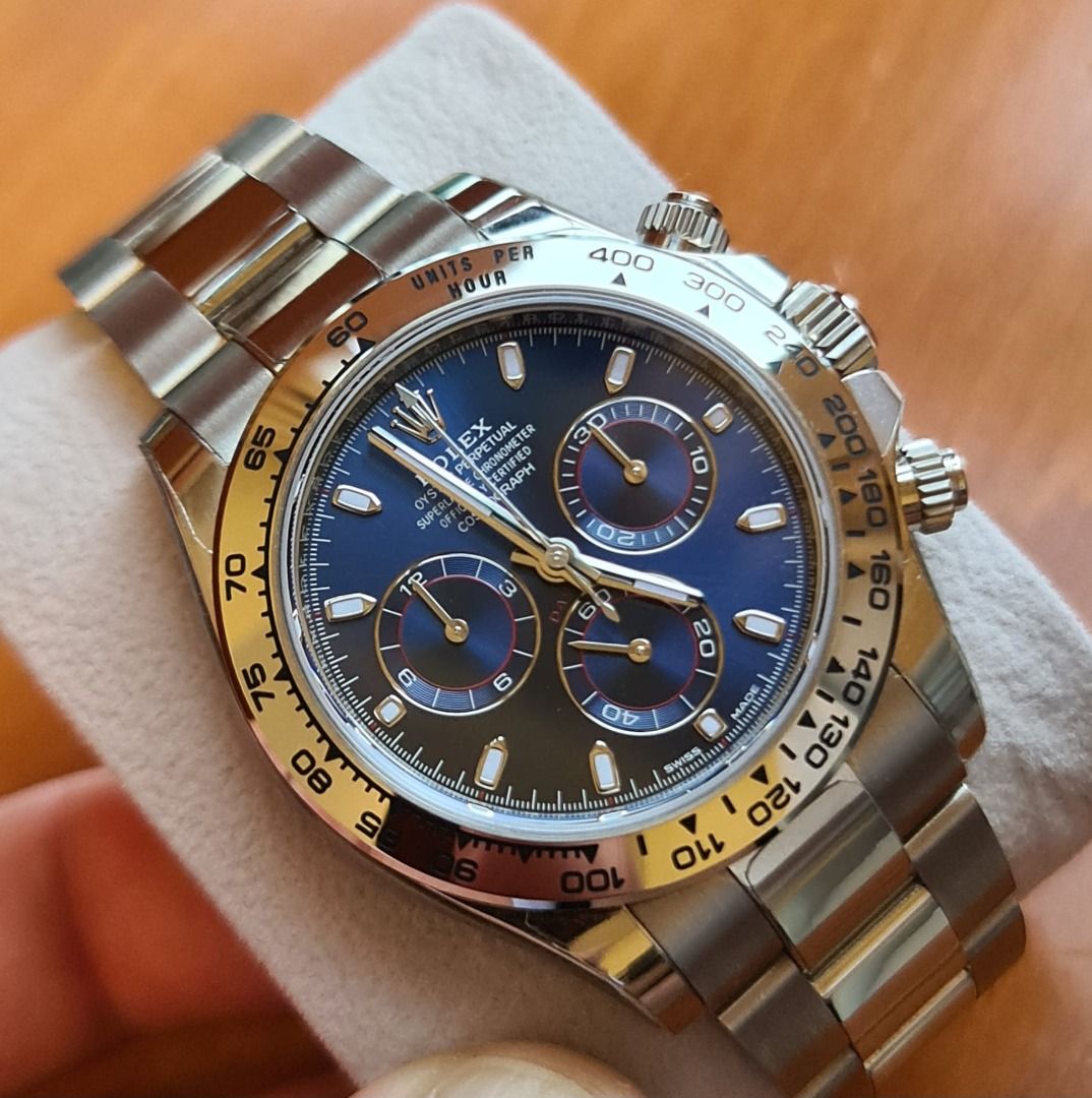White gold daytona blue hotsell dial