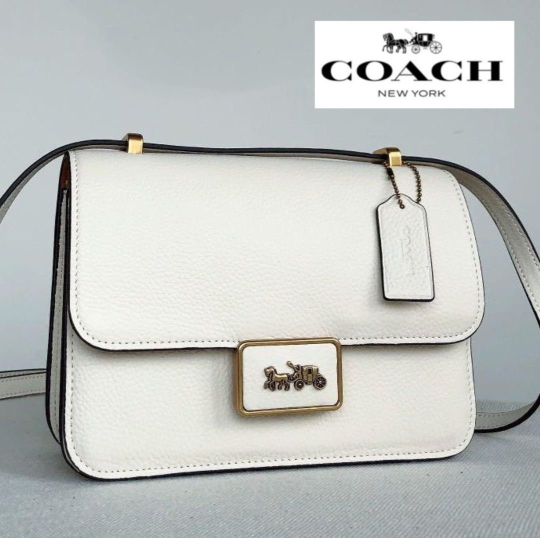 New Coach Original ALIE Ivory White Color SHOULDER BAG Crossbody Sling Handbag For Women Come With Complete Set Suitable for Gift