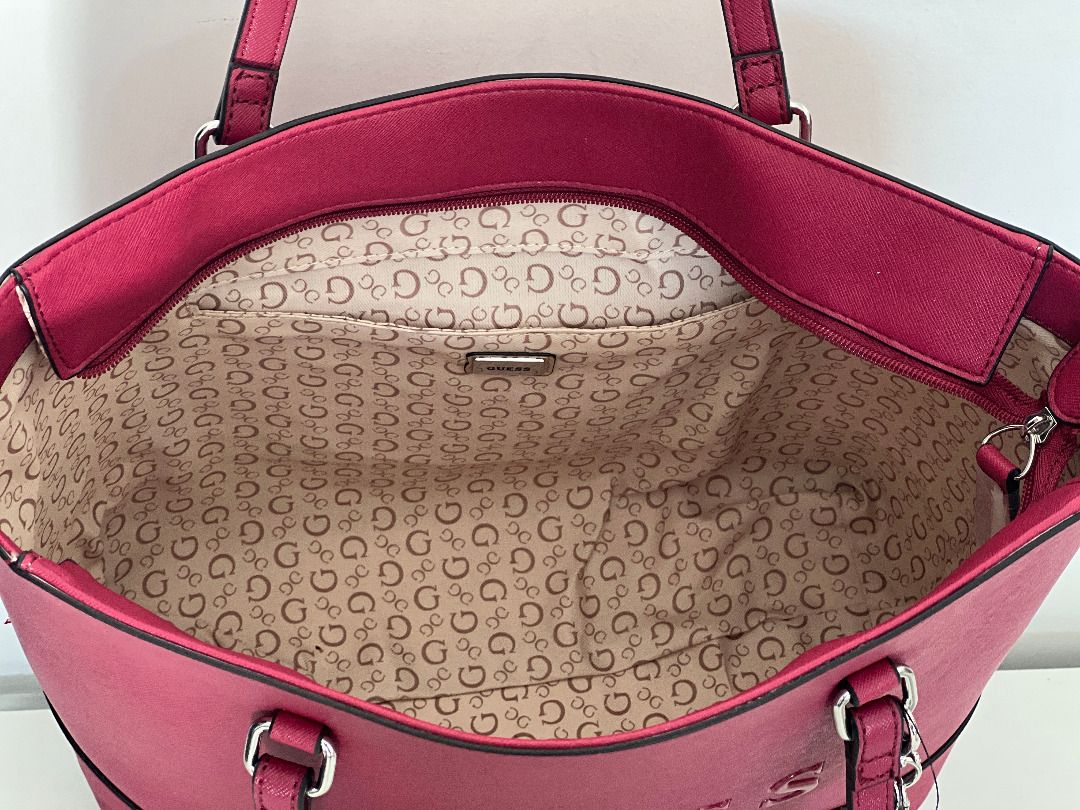 New Pink GUESS Tote Purse Hand Shoulder Bag Cranberry Rodney NWT Pink  SF792622 for Sale in Santee, CA - OfferUp