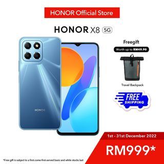 (new)Honor x8 5G 6+128gb blue Malaysia