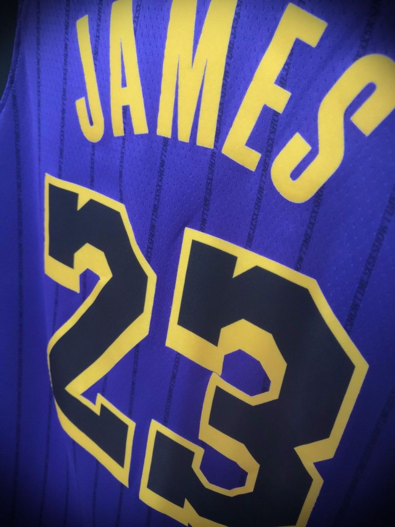 NIKE Los Angeles Lakers LeBron James City Edition Swingman Jersey AV4646  729 - Shiekh