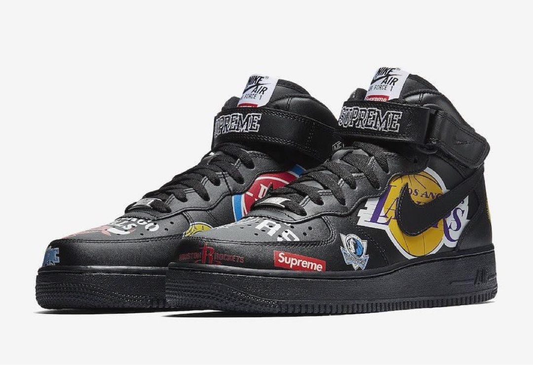 Nike Supreme x NBA x Air Force 1 Mid 07 Black Men s Fashion
