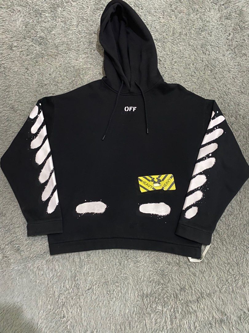 Off white diagonal hot sale spray hoodie